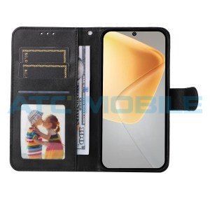 Pouzdro Shield4U Infinix Hot 50 4G (X6882) Calf Texture čern&eacute;