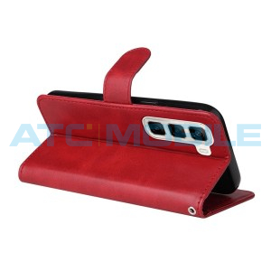 Pouzdro Shield4U Infinix Hot 50 4G (X6882) Calf Texture červen&eacute;