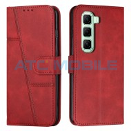 Pouzdro Shield4U Infinix Hot 50 Pro 4G (X6881) Calf Texture červen&eacute;