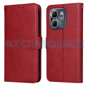Pouzdro Shield4U Infinix Hot 50i (X6531), Smart 9 Calf Texture červen&eacute;