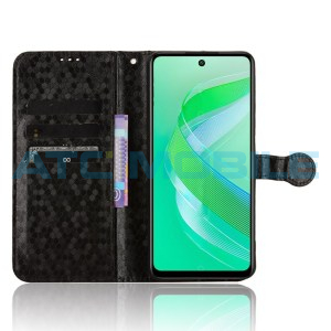 Pouzdro Shield4U Infinix Smart 8 (X6525) Honeycomb otev&iacute;rac&iacute; čern&eacute;