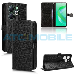 Pouzdro Shield4U Infinix Smart 8 (X6525) Honeycomb otev&iacute;rac&iacute; čern&eacute;