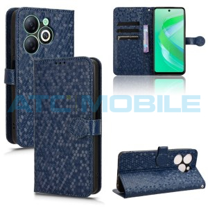 Pouzdro Shield4U Infinix Smart 8 (X6525) Honeycomb otev&iacute;rac&iacute; modr&eacute;