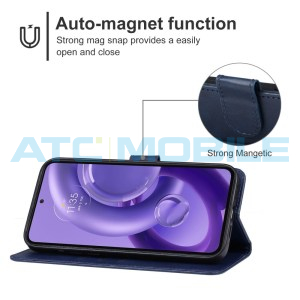 Pouzdro Shield4U Motorola Edge 40 Neo (XT2307-1) otev&iacute;rac&iacute; modr&yacute;