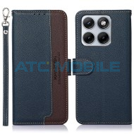 Pouzdro Shield4U Motorola Edge 70 Fusion (XT2605) Litchi RFID blokace, modr&eacute;