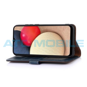 Pouzdro Shield4U Motorola Edge 70 Fusion (XT2605) Litchi RFID blokace, modr&eacute;