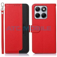 Pouzdro Shield4U Motorola Edge 70 Fusion (XT2605) Litchi RFID blokace, červen&eacute;