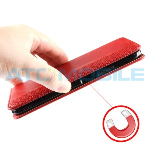 Pouzdro Shield4U Motorola Edge 50 Fusion (XT2429-2) Magnetic Buckle Texture červen&eacute;