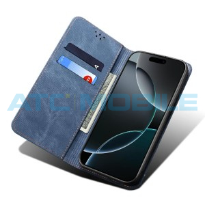 Pouzdro Shield4U Motorola Edge 60 Fusion (XT2503) Denim Texture modr&eacute;