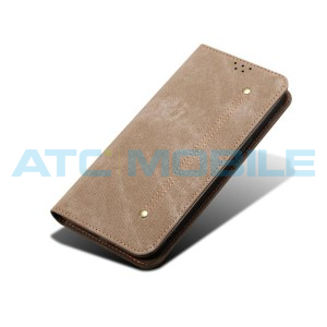 Pouzdro Shield4U Motorola Edge 60 Fusion (XT2503) Denim Texture hněd&aacute; (Khaki)