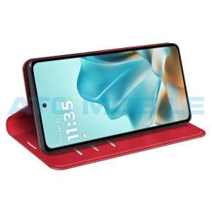 Pouzdro Shield4U Motorola Edge 60 Fusion (XT2503) Retro-skin Magnetic otev&iacute;rac&iacute; červen&eacute;