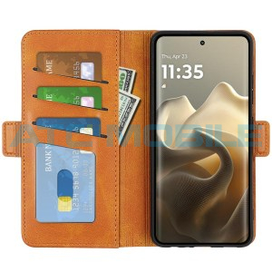 Pouzdro Shield4U Motorola Edge 60 Pro (XT2507) Magnetic Buckle světle hněd&eacute;
