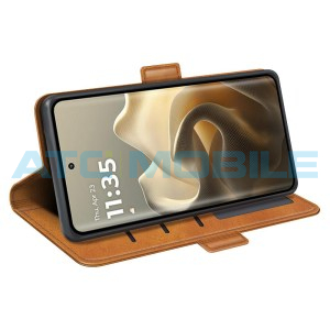Pouzdro Shield4U Motorola Edge 60 Pro (XT2507) Magnetic Buckle světle hněd&eacute;
