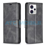 Pouzdro Shield4U Motorola Moto G13 4G, G23 4G, G53 5G Lambskin Texture otev&iacute;rac&iacute; čern&eacute;