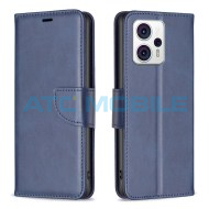Pouzdro Shield4U Motorola Moto G13 4G, G23 4G, G53 5G Lambskin Texture otev&iacute;rac&iacute; modr&eacute;