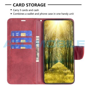 Pouzdro Shield4U Motorola Moto G13 4G, G23 4G, G53 5G Lambskin Texture otev&iacute;rac&iacute; červen&eacute;