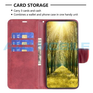 Pouzdro Shield4U Motorola Moto G24 4G (XT2425) Lambskin Texture otev&iacute;rac&iacute; červen&eacute;