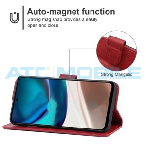 Pouzdro Shield4U Motorola Moto G42 (XT2233) otev&iacute;rac&iacute; červen&eacute;