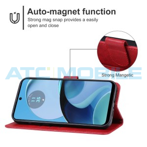 Pouzdro Shield4U Motorola Moto G54 5G (XT2343) otev&iacute;rac&iacute; červen&eacute;