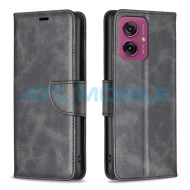 Pouzdro Shield4U Motorola Moto G55 5G (XT2435) Lambskin otev&iacute;rac&iacute; čern&eacute;