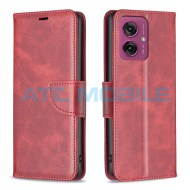 Pouzdro Shield4U Motorola Moto G55 5G (XT2435) Lambskin otev&iacute;rac&iacute; červen&eacute;