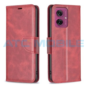 Pouzdro Shield4U Motorola Moto G55 5G (XT2435) Lambskin otev&iacute;rac&iacute; červen&eacute;