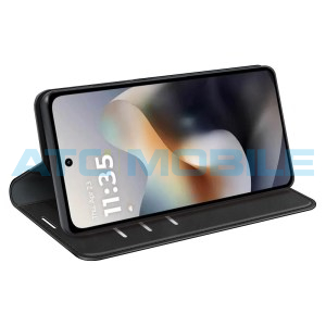 Pouzdro Shield4U Motorola Moto G56 5G (XT2529) Retro-skin Magnetic otev&iacute;rac&iacute; čern&eacute;