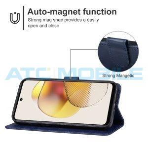 Pouzdro Shield4U Motorola Moto G73 5G otev&iacute;rac&iacute; modr&eacute;