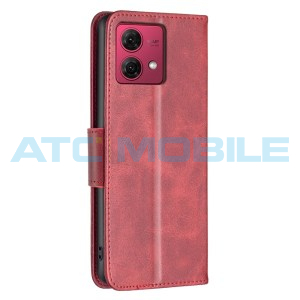 Pouzdro Shield4U Motorola Moto G84 5G Lambskin Texture otev&iacute;rac&iacute; červen&eacute;