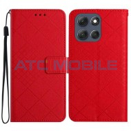 Pouzdro Shield4U Motorola Moto G86 5G, G86 Power 5G (XT2527) Grid Texture červen&eacute;