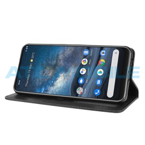 Pouzdro Shield4U Nokia 8.3 5G Magnetic Buckle Texture otev&iacute;rac&iacute; čern&eacute;
