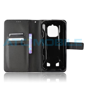 Pouzdro Shield4U Oukitel WP18 Diamond Texture otev&iacute;rac&iacute; čern&eacute;