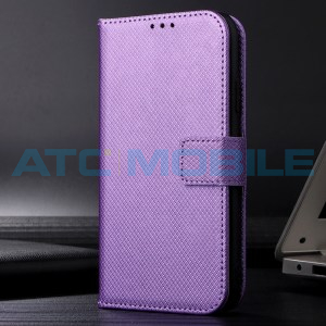 Pouzdro Shield4U Realme 12 5G (RMX3999), Realme 12X 5G (RMX3997) Diamond Texture otev&iacute;rac&iacute;, fialov&eacute;