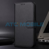 Pouzdro Shield4U Realme 12+ 5G (RMX3867) Diamond Texture otev&iacute;rac&iacute;, čern&eacute;