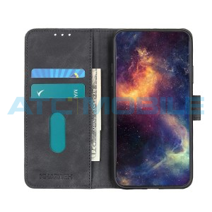 Pouzdro Shield4U Realme 8, 8 Pro Retro Texture otev&iacute;rac&iacute; čern&eacute;
