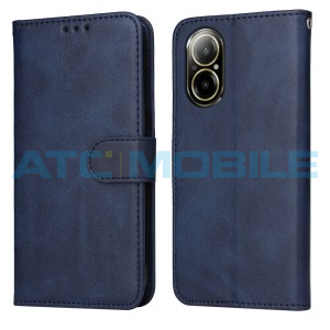 Pouzdro Shield4U Realme C67 (RMX3890) Calf Texture modr&eacute;