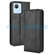 Pouzdro Shield4U Realme C30 Magnetic Buckle Texture otev&iacute;rac&iacute; čern&eacute;