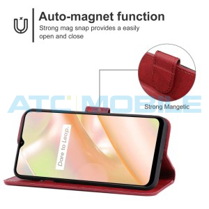 Pouzdro Shield4U Realme C33 (RMX3624) otev&iacute;rac&iacute; červen&eacute;