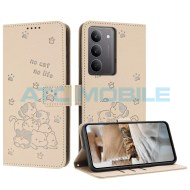 Pouzdro Shield4U Realme C75 (RMX3941) Kitten otev&iacute;rac&iacute; b&eacute;žov&eacute;