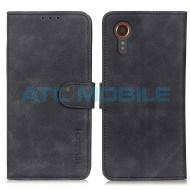Pouzdro Shield4U Samsung Galaxy XCover 7 (SM-G556B) Retro Texture otev&iacute;rac&iacute; čern&eacute;