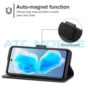 Pouzdro Shield4U Tecno Camon 18, 18P otev&iacute;rac&iacute; čern&eacute;