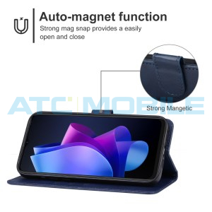 Pouzdro Shield4U Tecno Spark 10, 10C otev&iacute;rac&iacute; modr&eacute;