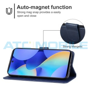 Pouzdro Shield4U Tecno Spark 10 Pro otev&iacute;rac&iacute; modr&eacute;