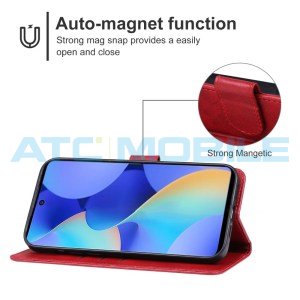 Pouzdro Shield4U Tecno Spark 10 Pro otev&iacute;rac&iacute; červen&eacute;