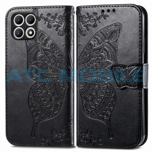 Pouzdro Shield4U T Phone 2 5G (2024) Butterfly Flower Texture otev&iacute;rac&iacute; čern&eacute;