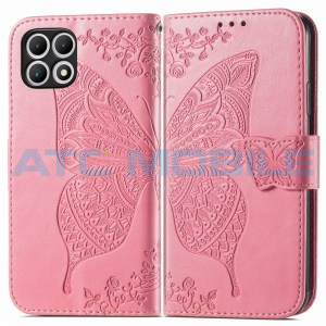 Pouzdro Shield4U T Phone 2 5G (2024) Butterfly Flower Texture otev&iacute;rac&iacute; růžov&eacute;