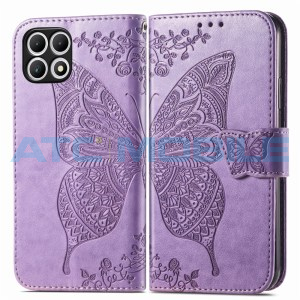 Pouzdro Shield4U T Phone 2 Pro 5G (2024) Butterfly Flower Texture otev&iacute;rac&iacute; fialov&eacute;