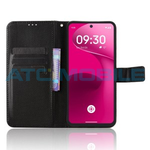 Pouzdro Shield4U T Phone 3 Pro 5G (2025) Diamond Texture otev&iacute;rac&iacute; čern&eacute;