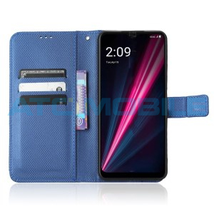 Pouzdro Shield4U T Phone 5G (2023) Diamond Texture otev&iacute;rac&iacute; modr&eacute;