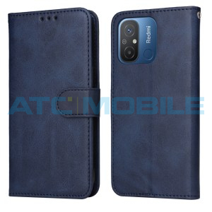 Pouzdro Shield4U Xiaomi Redmi 12C, 11A 4G Calf Texture modr&eacute;
